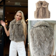 Z现货速卖通亚马逊爆款批发秋冬新款欧美风时尚气质人造皮草马夹