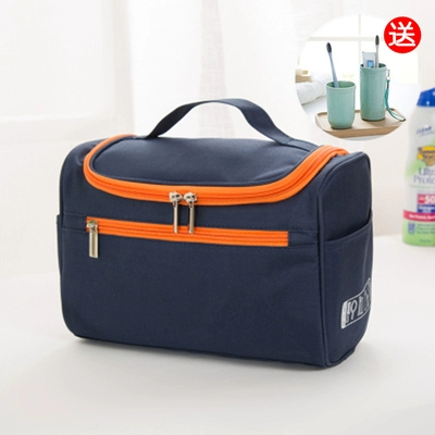 Navy blue with orange edge (thickened and waterproof) comes with a wash cup
