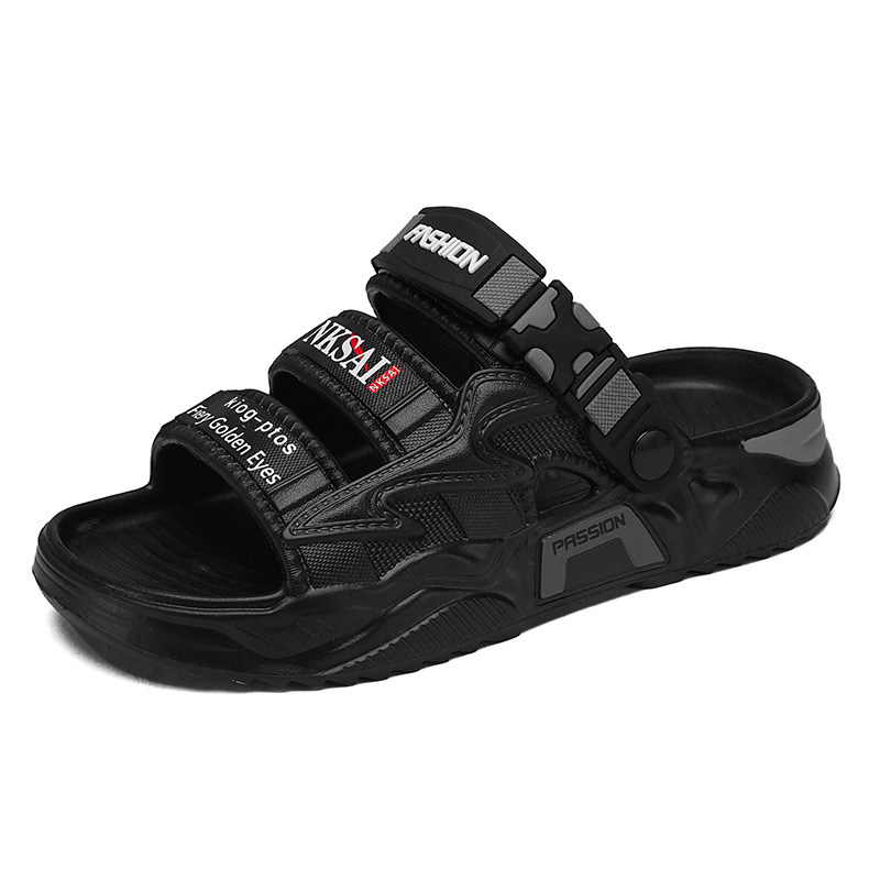 top Quality Men's Thick-Soled Slippers For Summer Wear, Trendy And Odor-Resistant, New Style One-Strap Outdoor Non-Slip Sports Beach_voghion.com