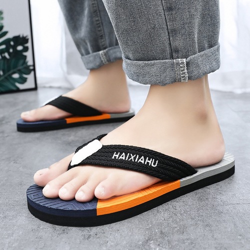 Man's Summer Oversized Slip-Resistant Outdoor Toe-Slip Sandals for Men