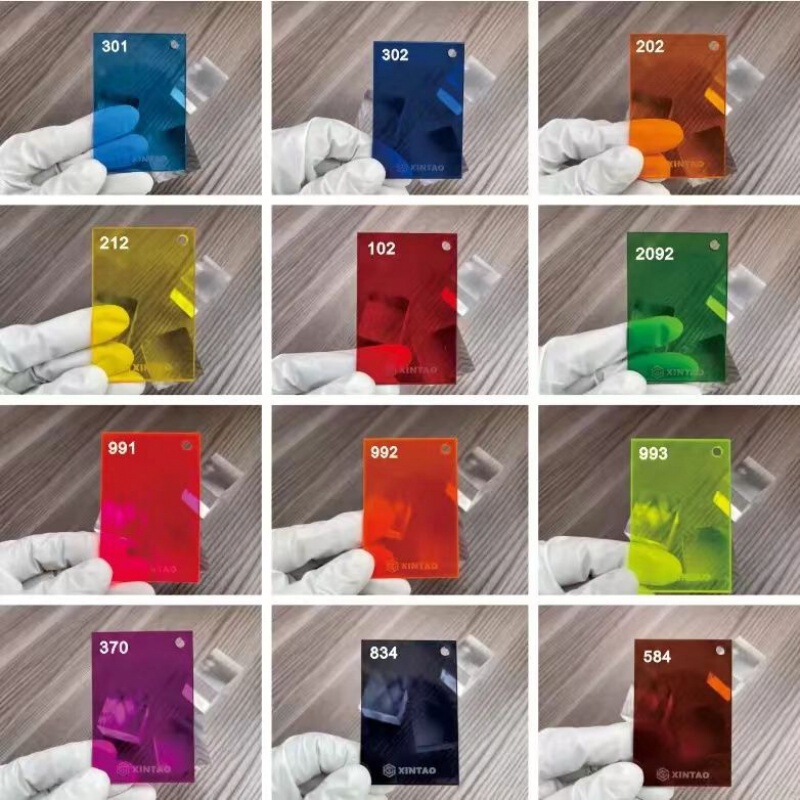 Color acrylic board black and white red blue green orange yellow brown UV printing organic glass board observation window