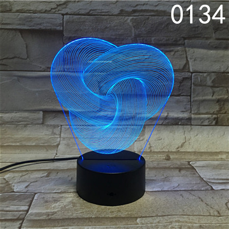 Cross-border explosions 3d night light bedroom plug-in led lighting acrylic gift creative series foreign trade table lamp