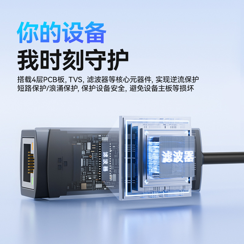 USB3.0ギガビットネットワークカードTYPE-C転送ポートRJ45外付け有線イーサネットケーブルコンバータ