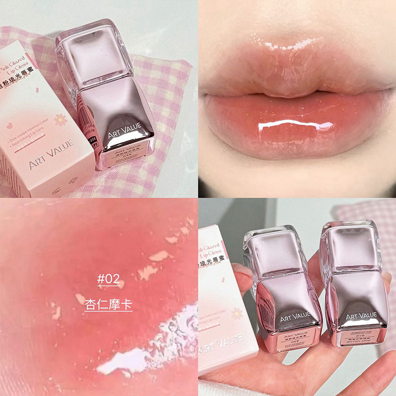 Art Value 透粉琉光唇蜜 清透水光感嘟嘟唇显白透明显色唇釉批发|undefined