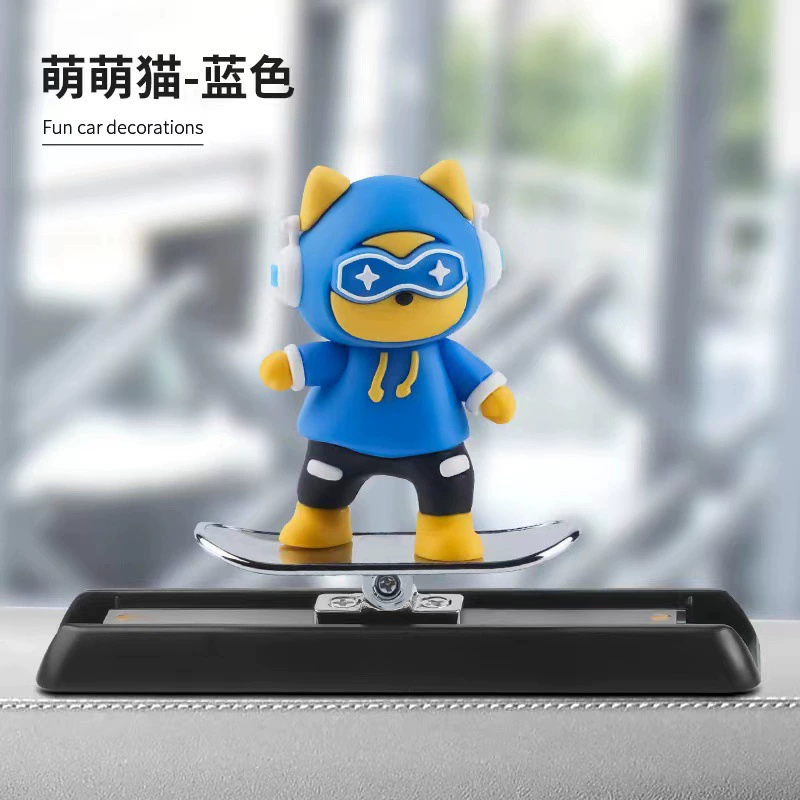 Автомобильный мультфильм милая кошка слайд раздвижная центральная консоль декоративная плоская наклейка для создания приборной панели украшения