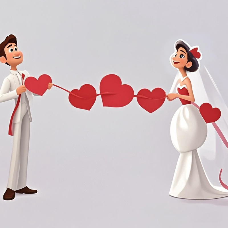 Sala de bodas diseño traje decoración de la boda Xi personaje Garland Nueva Casa Mujer hombre dormitorio decoración boda foto tire bandera