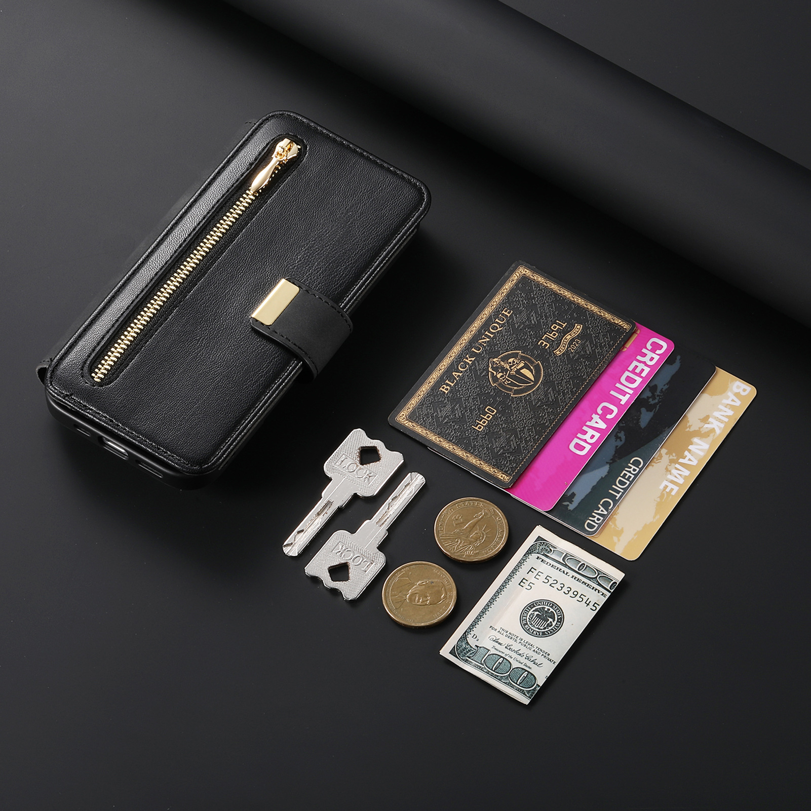 TechGlobe Cross-Border Magnetic Detachable Compatible With IPhone Quick Release 16 Flip Leather Case 15p_voghion.com