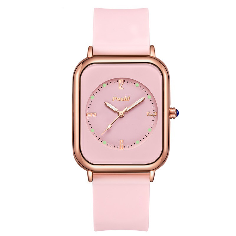 POSHI nuevo reloj de mujer de moda de mujer simple nicho temperamento estudiante hombres y mujeres de cuarzo electrónico pequeño reloj cuadrado