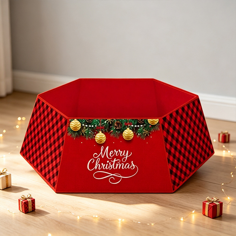 Comercio exterior transfronterizo nueva falda de árbol de Navidad copo de nieve alce felpa delantal de árbol de Navidad falda de árbol de Navidad decoraciones