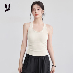 2025夏季新款瑜伽健身美背纯色可外穿瑜伽套装女修身显瘦文胸套装