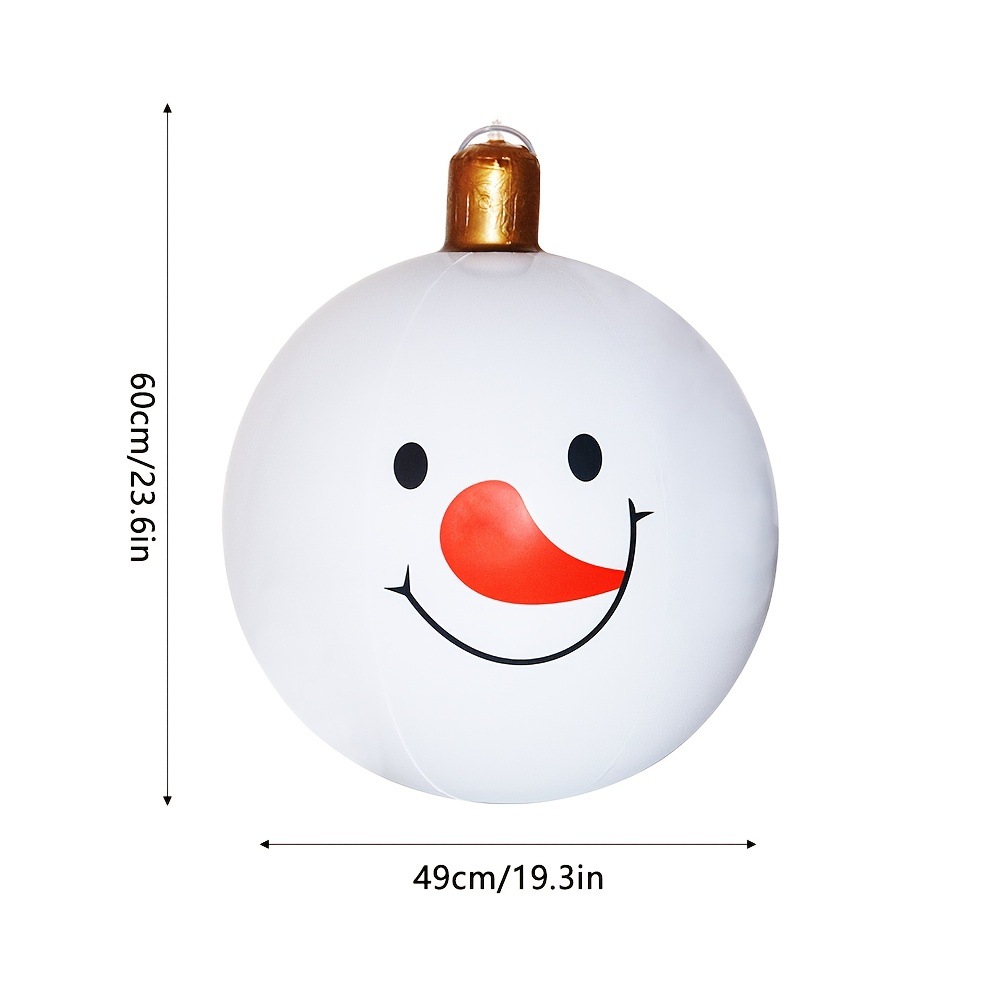 Nuevo producto transfronterizo: Bola navideña inflable para decoración de fiestas, decoración de patios, bastón, diversión al aire libre, ambiente festivo, adorno.