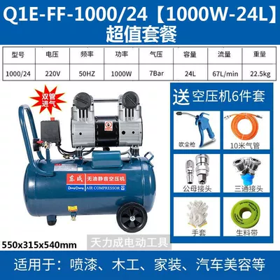 air compressor small air compressor: Hava kompressorları - dongcheng1000air-compressor-24l-value-package