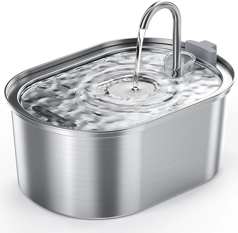 304-ка Stainless стальной котик-питьевой аппарат, 3.2 литра/108 унций, автоматический поилник для кошек