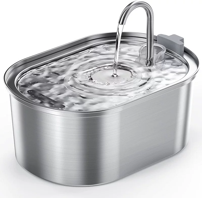 304-ка Stainless стальной котик-питьевой аппарат, 3.2 литра/108 унций, автоматический поилник для кошек