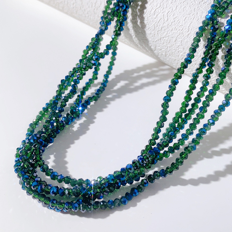 Cuentas planas de 1MM para ruedas de cuentas, cuentas de porcelana AB de alta temperatura, coloridas, transparentes, iridiscentes, facetadas, para pendientes, pulseras, espaciadores y micro cuentas.