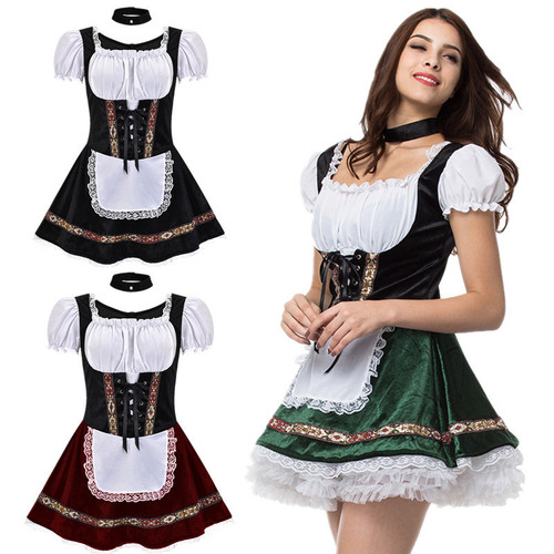 German Munich Beer Festival Bar Girl Dress Costume Women Maid Costume