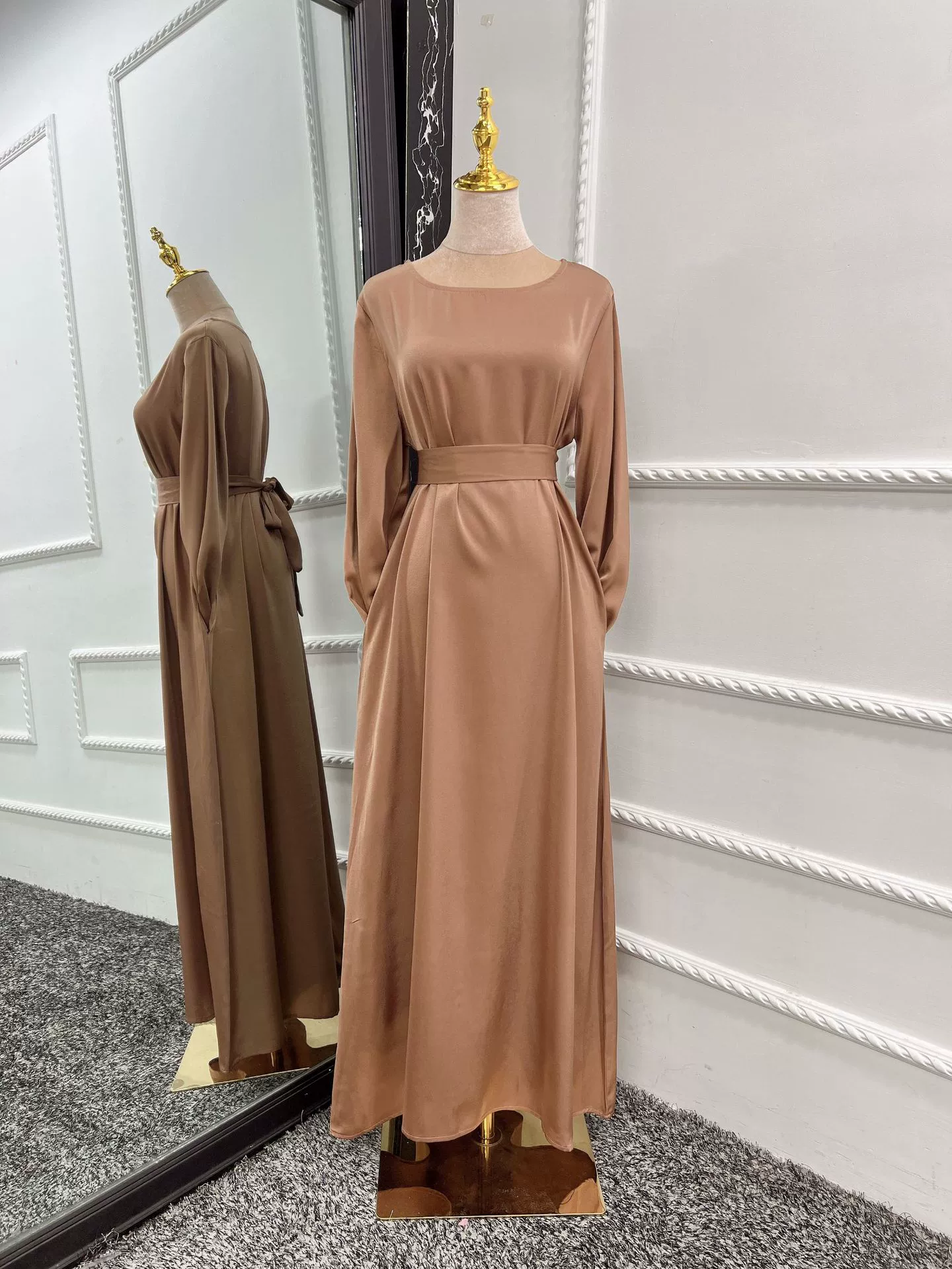 Платье базового однотонного цвета, 2022 год, AliExpress, европейский стиль, плюс размер