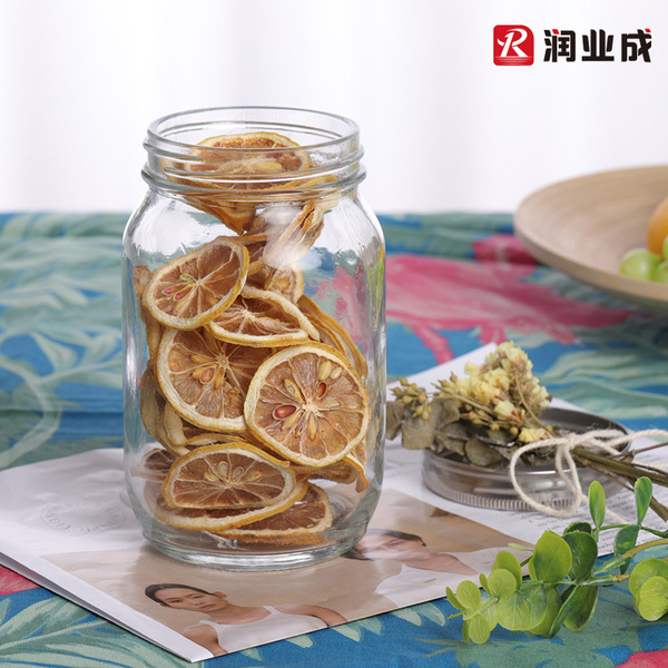 Transparent square mesen bottle glass storage tank honey bottle food…