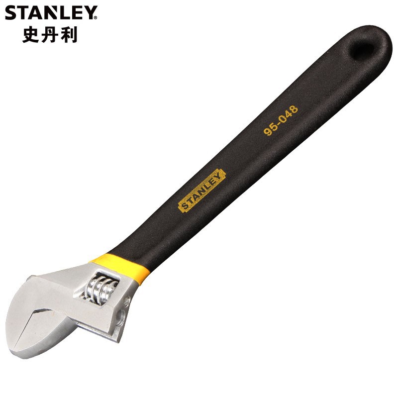史丹利 防滑活动扳手汽修机修活口扳手沾塑柄活络扳手95-046-1-23