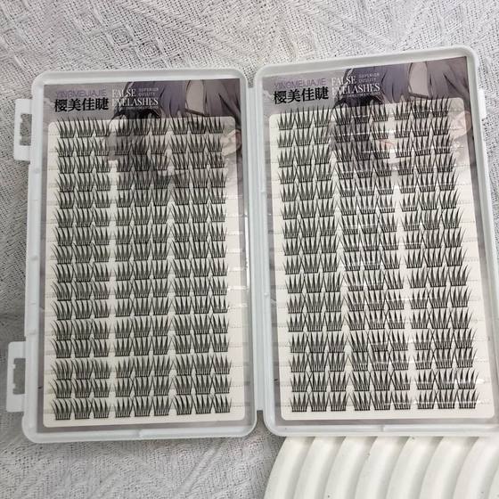 Korean Aidou Large Capacity Women's Group Eyelash Book Natural Novice Single Cluster Lazy Man Simulation False Eyelash Trilogy Segments