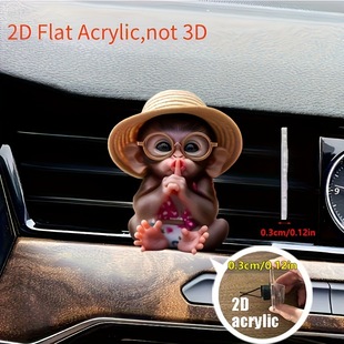 New Acrylic Flat Car Air Conditioner Air Outlet Aromatherapy Decorative Clip Car Perfume