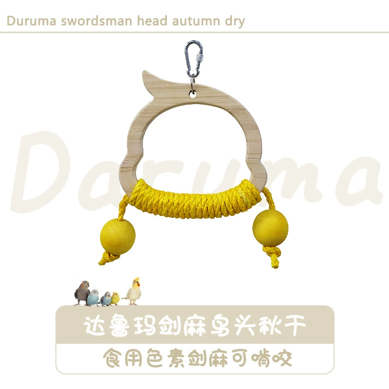 ДАРУМА Тайвань ДАРУМА сизаль голова птицы Игрушка журнал цвет подвесной шар качели платформа подставка для клетки птицы аксессуары