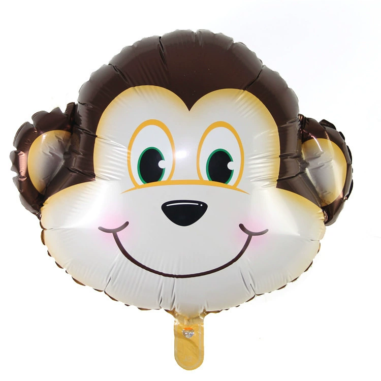 Cartoon balloon, lion, tiger, monkey