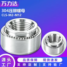 现货批发304不锈钢压铆螺母花齿扣紧螺母压板螺帽M3/M4/M5/M10