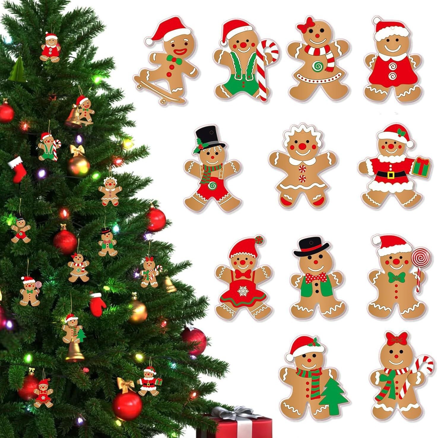 Nuevos productos transfronterizos decoraciones de fiesta de Navidad para árboles de torta de árbol decoraciones de madera para hombres colgantes de árbol de Navidad