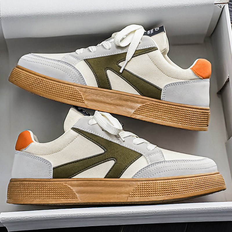 Men's Shoes Trendy Shoes Niche Design Canvas Shoes For Men Students Low-Top Versatile Large-Size Sports Arrow Skate Shoe_vogvips.com