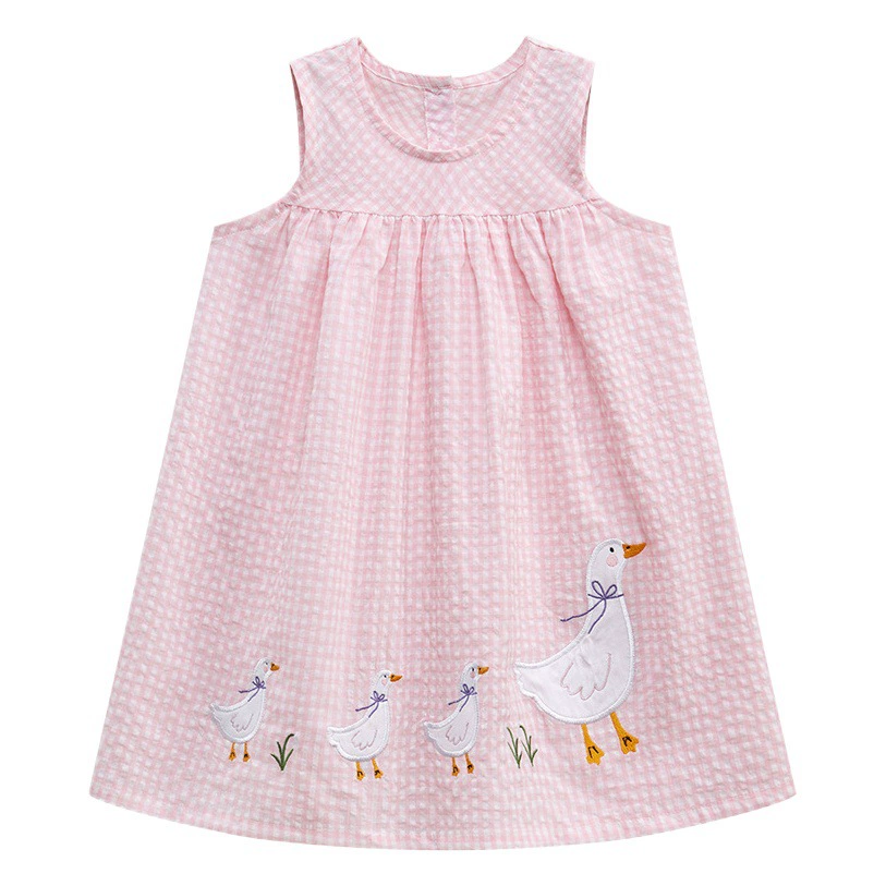 Маленький Maven европейские и американские девушки жилет юбка летние дети платье без рукавов милые девушки одеваются