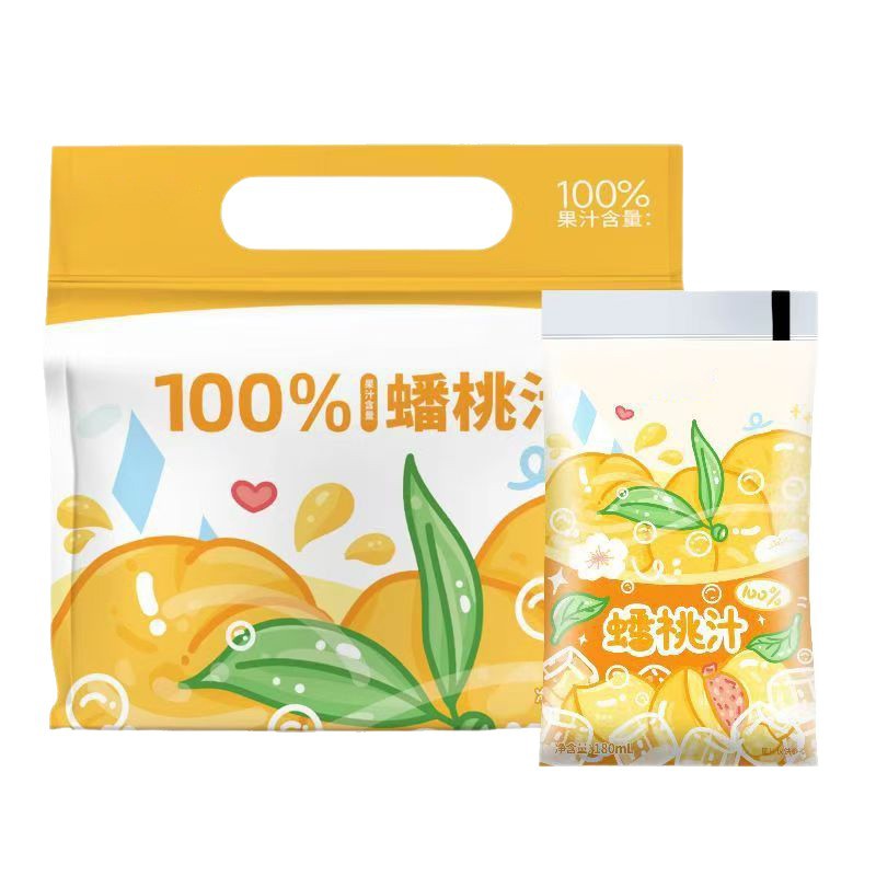 Double Pomelo Juice Drink 180ml Pouch Grape Apple Juice Beverage 5 Bag Box in use