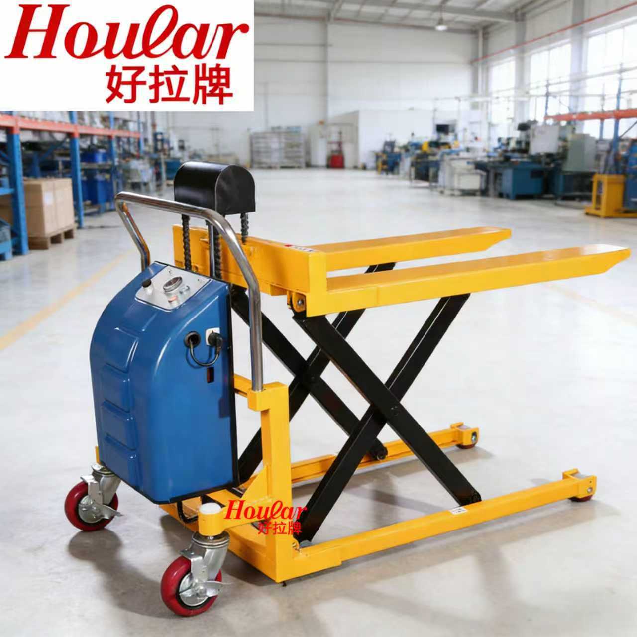 GSD/EGSD1000手动剪式高行程升降车搬运车电动液压升高叉车脚踏式