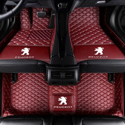 Modelə uyğun ayaqaltı — car floor mats Peugeot 307 - peugeot-2008-2014-2019-single-layer-wine-red