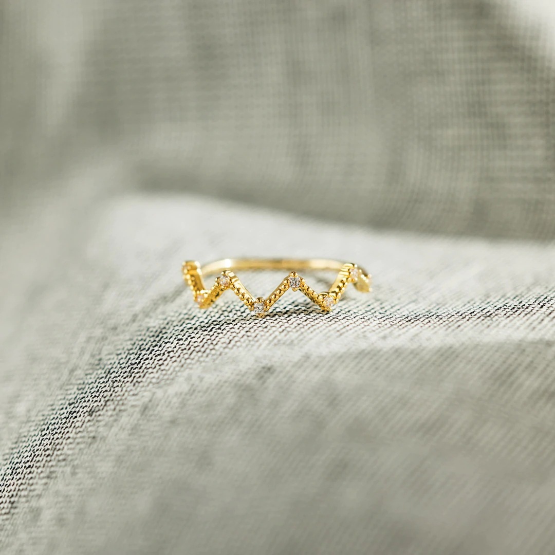 925 Sterling Silver Material 925 Sterling Silver Zircon Geometric Rings 925 Sterling Silver Rings