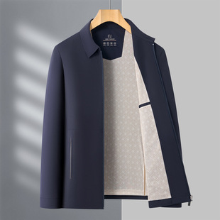Brand Laps Stitching Jacket Men's Spring and Autumn Zipper Pocket High-end Casual Jacket Top Fashionable Jacket Thin