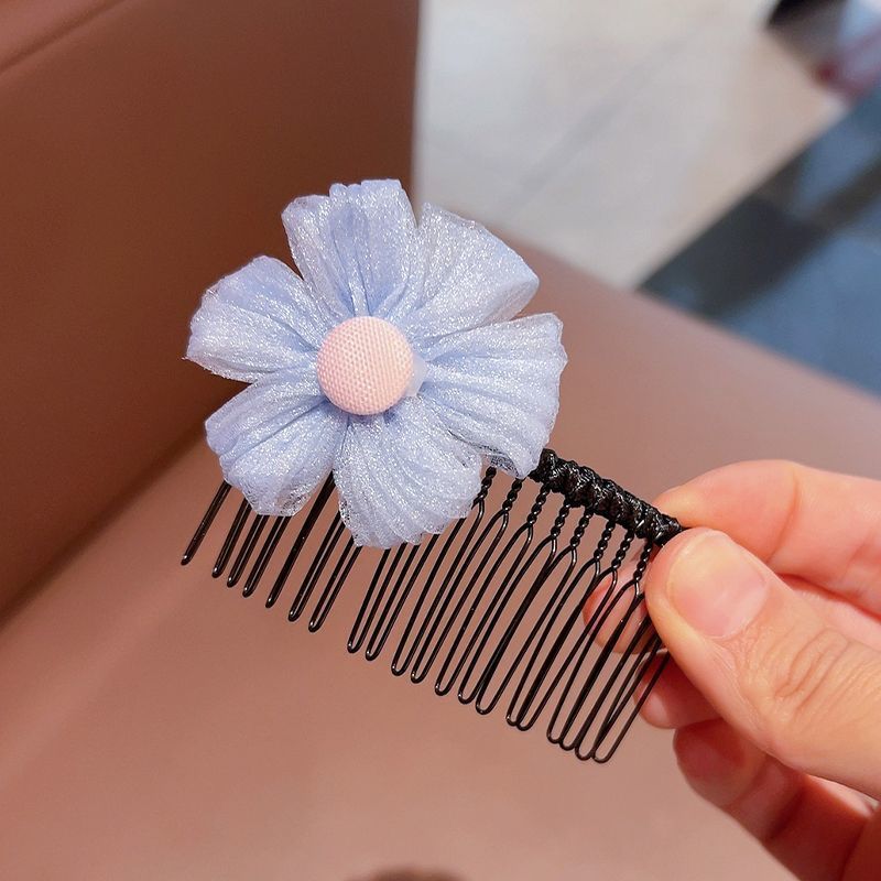 Cabeza trasera de los niños pelo roto artefacto peine del pelo Chica Flor insertar peine 2022 Internet celebridad chica Bangs acabado horquilla