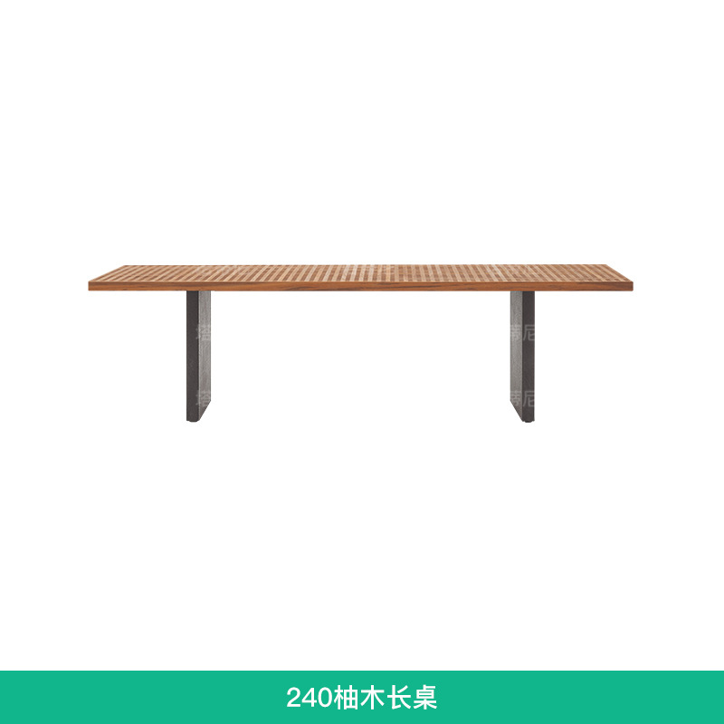 Conjunto de mesa y sillas de ratán para exteriores, combinación de sillas de ratán para patio, balcón o terraza, muebles de jardín con mesa larga para descanso. image 9