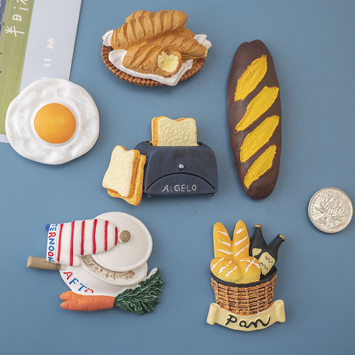 ins wind food playing egg refrigerator magnet simulated food magnet personalized 3d three-dimensional creative magnet decorative magnetic sticker