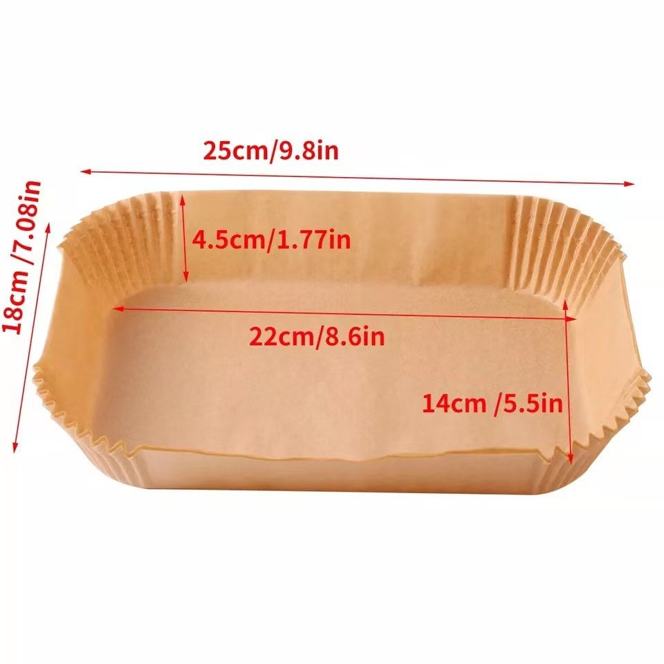 Fábrica directa de papel de aire para papeleras de absorción de aceite bandeja de papel a prueba de aceite redonda rectangular transfronteriza