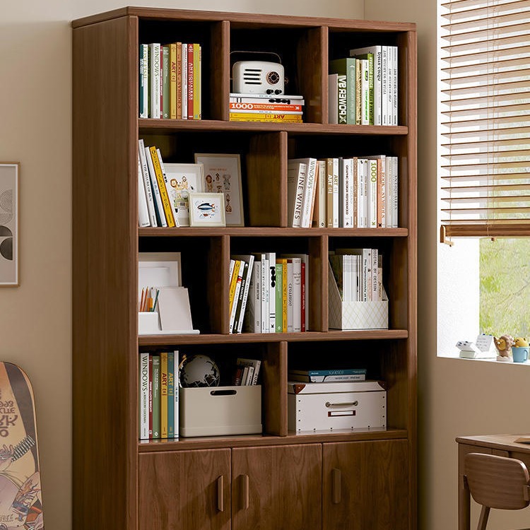 Estante de madera sólida estante de almacenamiento estante de piso simple estante de libros para niños estudiantes dormitorio doméstico sala de estar armario de almacenamiento multicapa