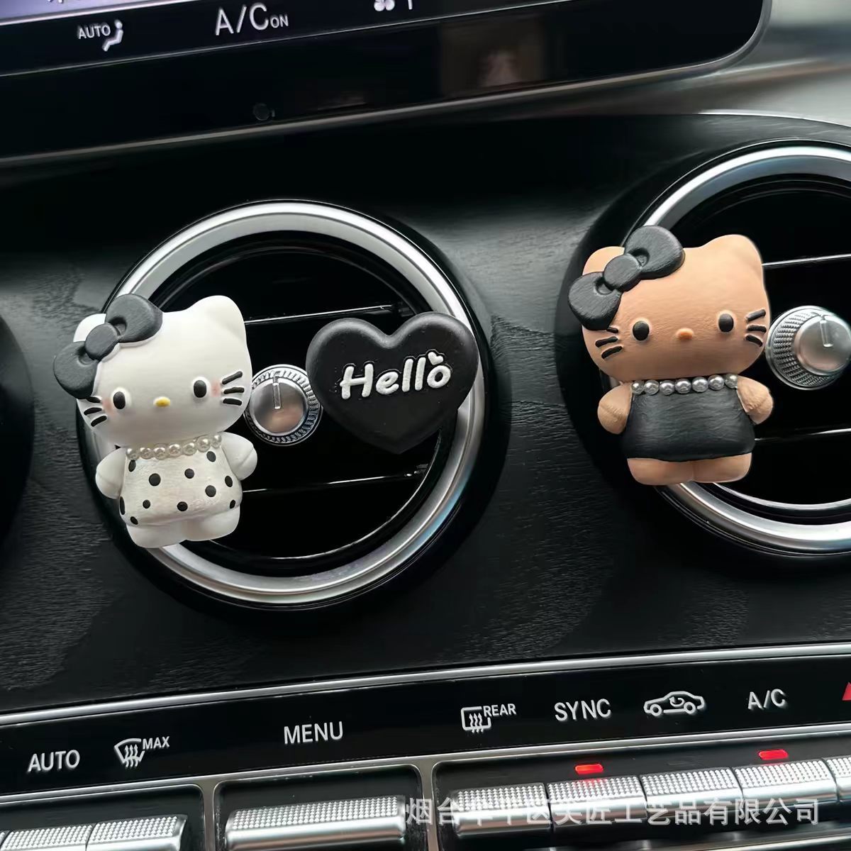Cute Kt Cat Car Air Freshener Car Vent Fragrance Car Interior Girly Decoration Light Fragrance Diffuser Stone Ornament