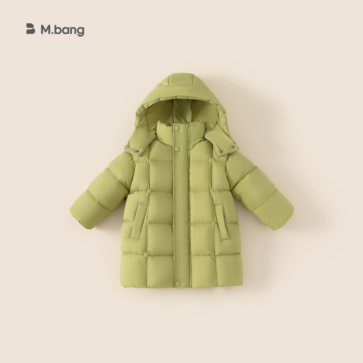 Yubao chaqueta de plumón para niños largo nuevo chaqueta con chaqueta blanca para niñas con chaqueta encapuchada gruesa y cálida ropa para niños