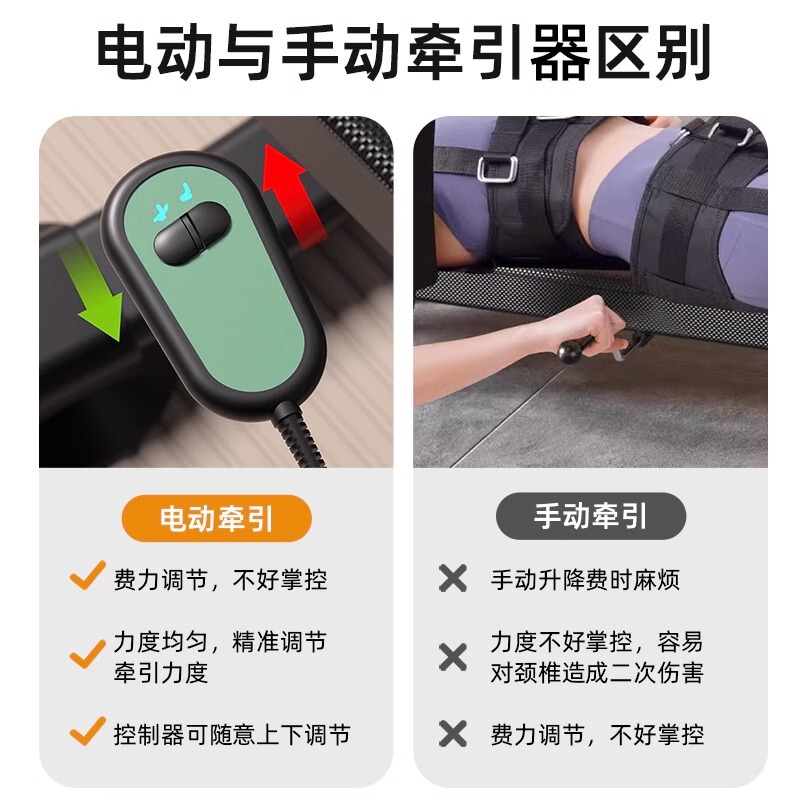 电动平躺牵引床颈部家用牵引器拉伸腰部舒缓床物理吊脖子神器专用|undefined
