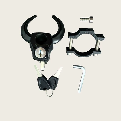hook, universal storage hook for: Helmet lock - cowhead-hook-lock-silver-pipe-clamp-detachable