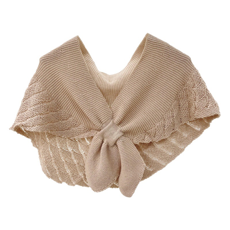 Patrón de cola de pez pequeño chal fuera de estilo Socialite primavera y verano soporte cervical tejido habitación con aire acondicionado bufanda de hombro de sirena collar falso