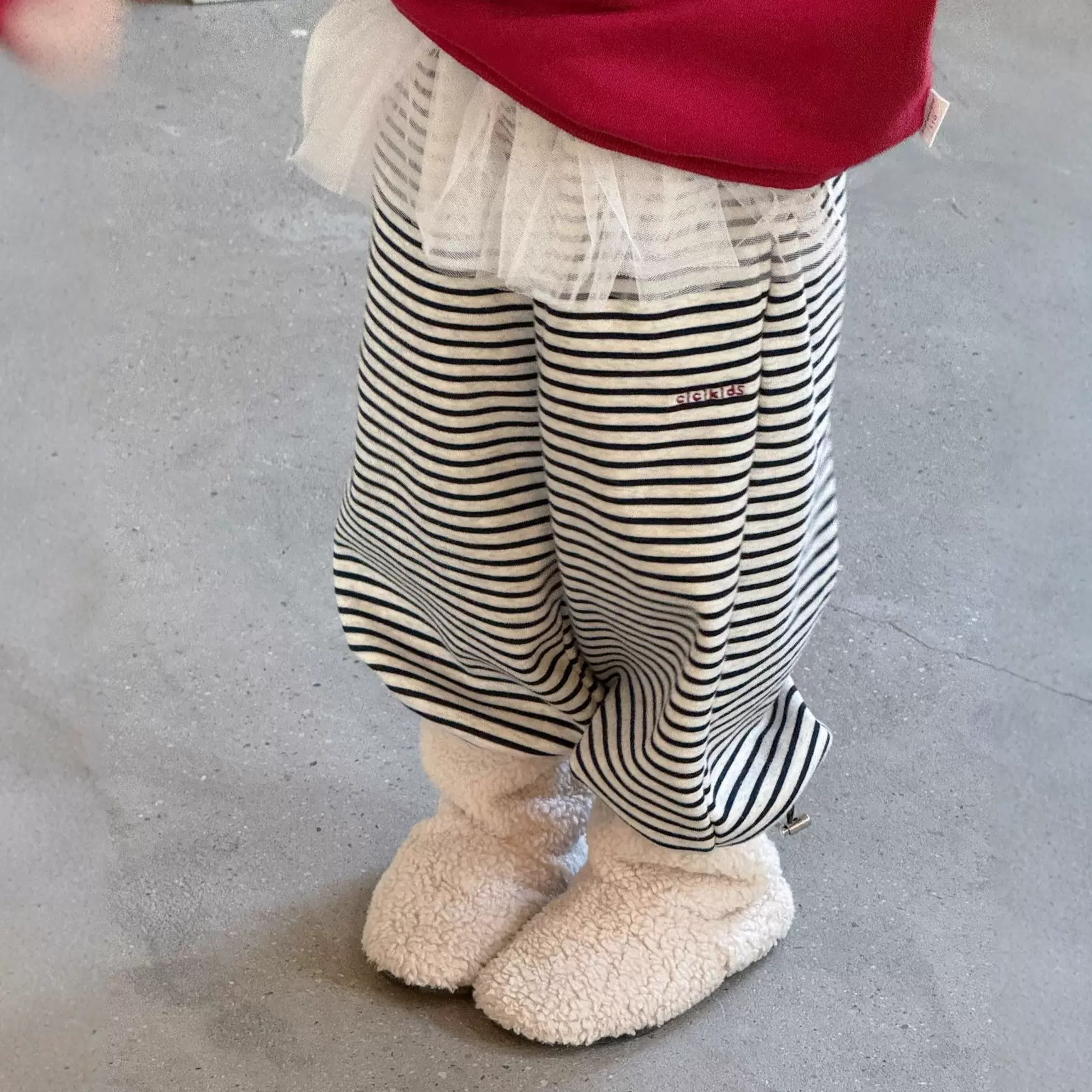 儿童韩版条纹裤子秋季新款男女童束脚休闲宽松运动百搭宝宝长裤