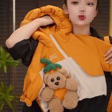 男女童冬季儿童秋冬加棉新款加厚套装冲锋衣洋气两件套棉服宝盈尚