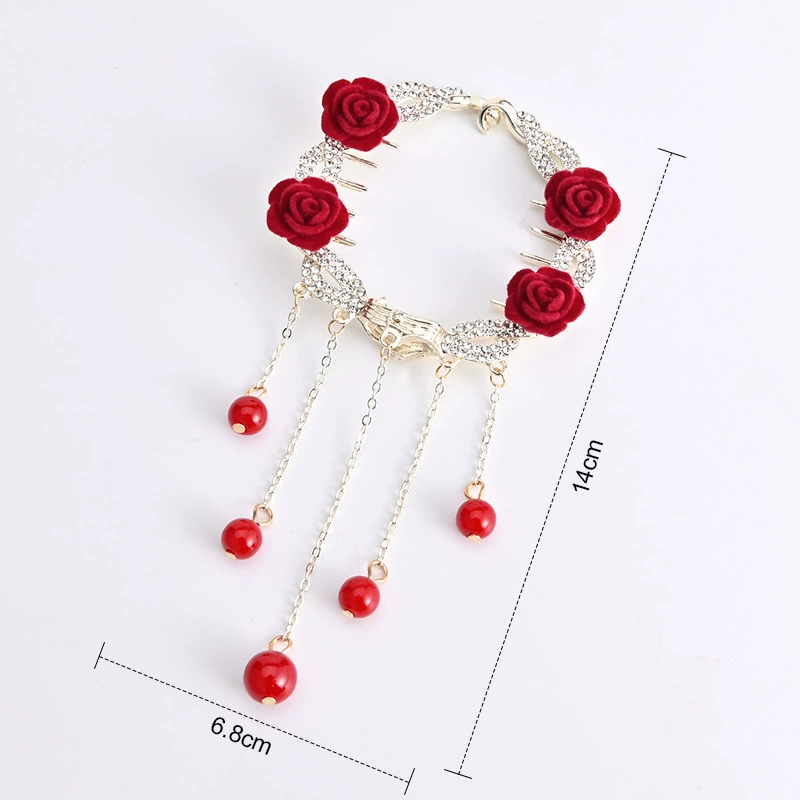 Украшение для волос из жемчуга, заколка с кисточками, Fresh Crab значок, для импорта