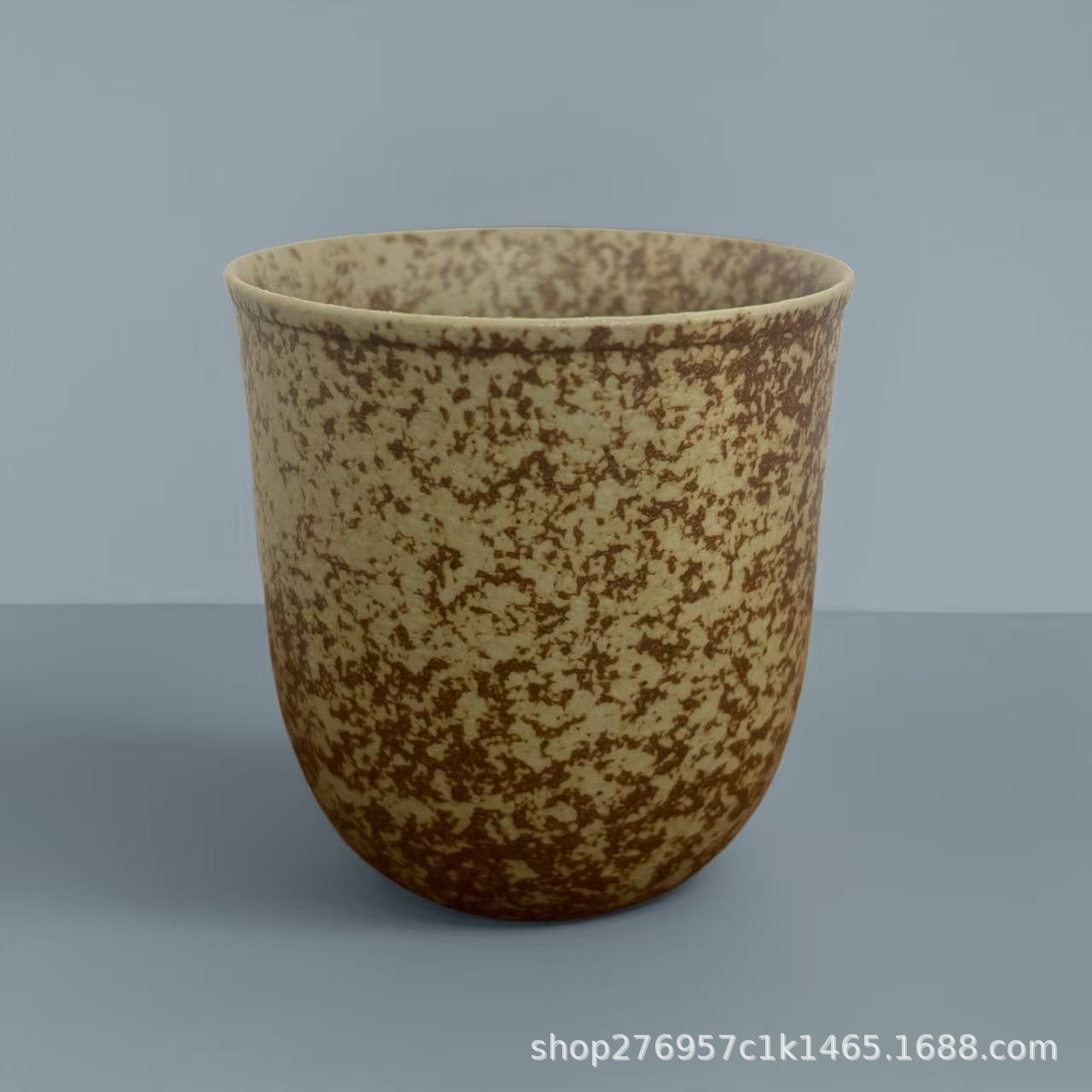 跨境专供火石红马克杯陶瓷焦糖釉办公水杯大容量家用喝茶咖啡杯子